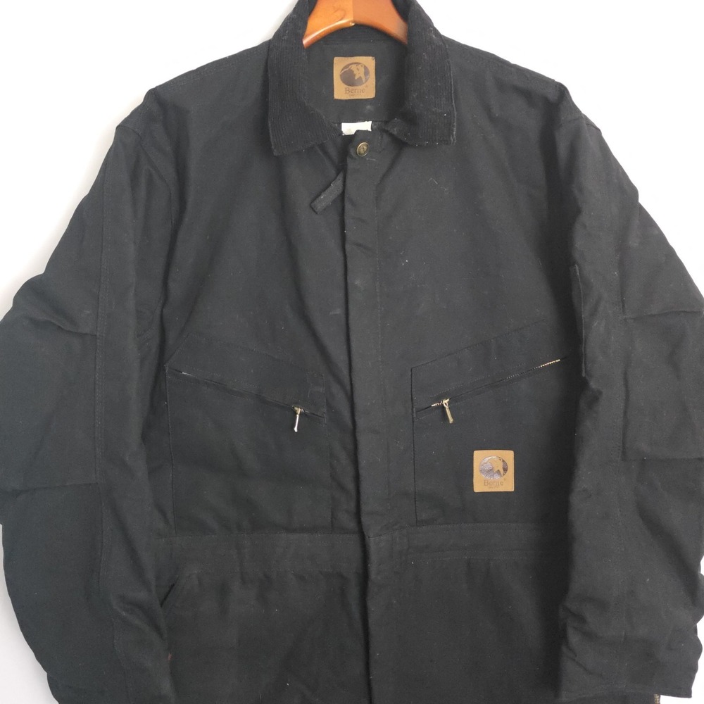Berne Men's Heritage Duck Insulated Coveralls Black Size: XLS XL Short 1417BK